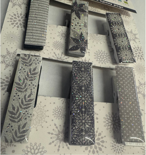 Ξύλινα Μανταλάκια Artemio Christmas Σετ 6τεμαχία 4.5cm