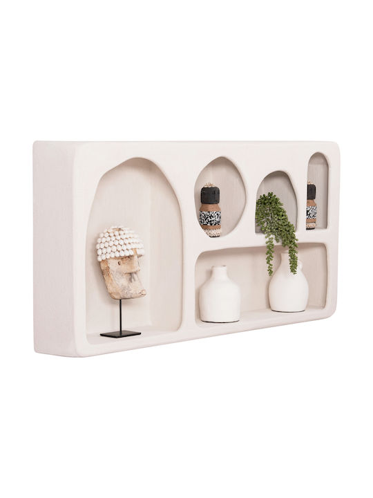 Home Markt Ραφι Τοιχου Σειρα Santorini Hm18063.01 Mdf Υπολευκο 120x18x60υεκ