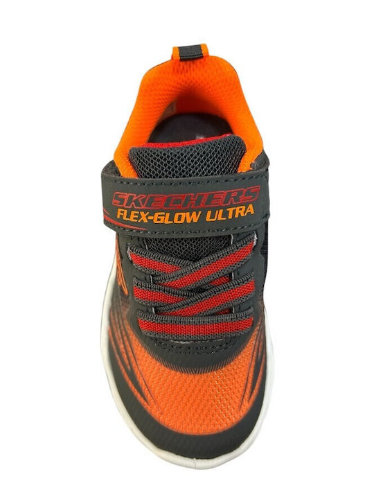 Glow Παιδικά Sneakers με Σκρατς & Φωτάκια Γκρι