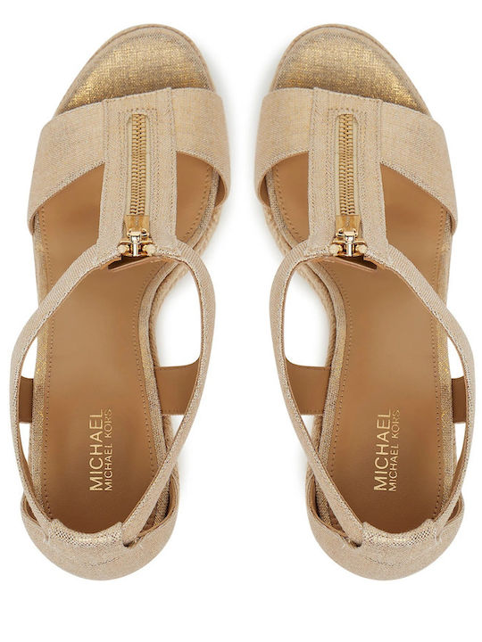 Berkley Metallic Sandals Gold