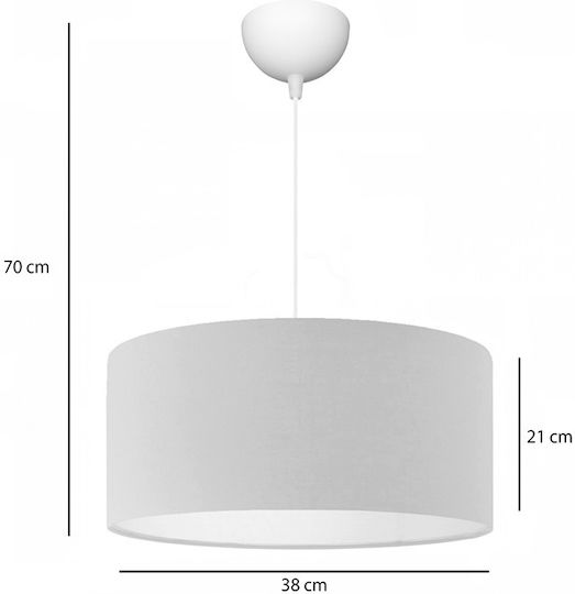 Pakketo Pwl-1091 Κρεμαστό Φωτιστικό Γκρι με Ντουί E27 38x38x21εκ.