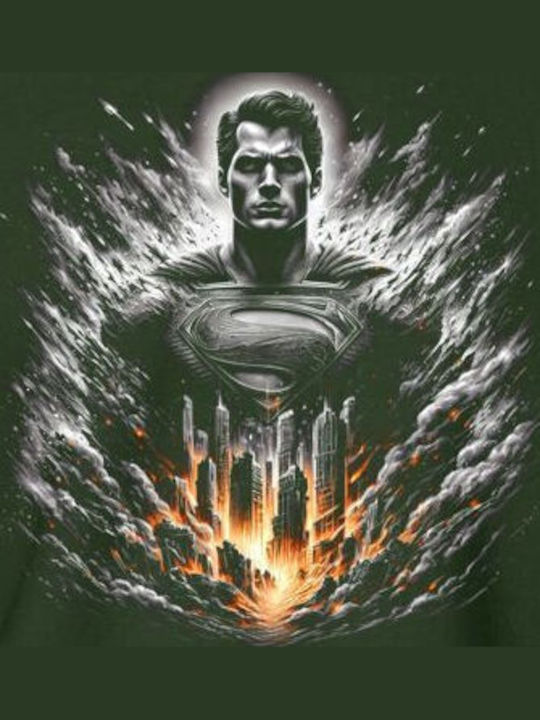 Crewneck Φούτερ Superman Metropolis Rebirth Pop Culture Forest Green Crewneck Φούτερ Superman Metropolis Rebirth Pop Culture Forest Green