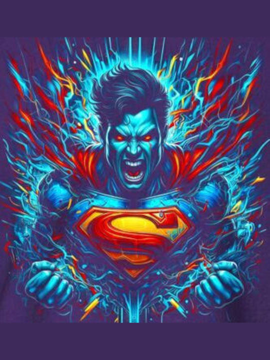 Crewneck Φούτερ Superman Energetic Burst Pop Culture Purple Crewneck Φούτερ Superman Energetic Burst Pop Culture Purple