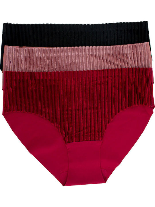 Γυναικεία Slip 3Pack χωρίς Ραφές Multicolour