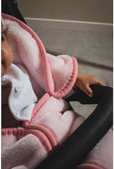 Interbaby Κουβέρτα Ισπανίας Αγκαλιάς & Λίκνου Ροζ 80x90εκ.