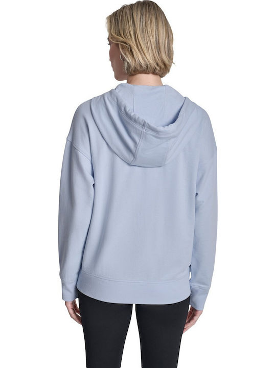 Women's Sweatshirt Jacket Hooded Light Blue