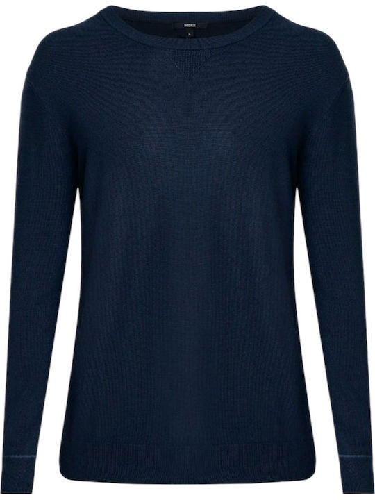 Long Sleeve Navy Blouse