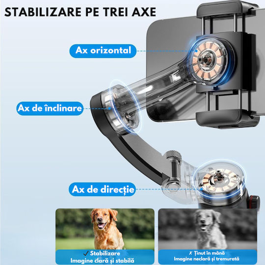 Gimbal für Mobiltelefone Schwarz