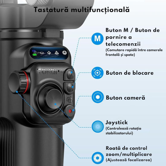 Gimbal für Mobiltelefone Schwarz