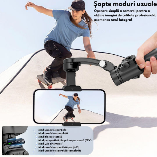 Gimbal für Mobiltelefone Schwarz