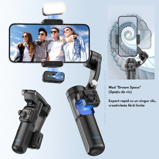 Gimbal für Mobiltelefone Schwarz