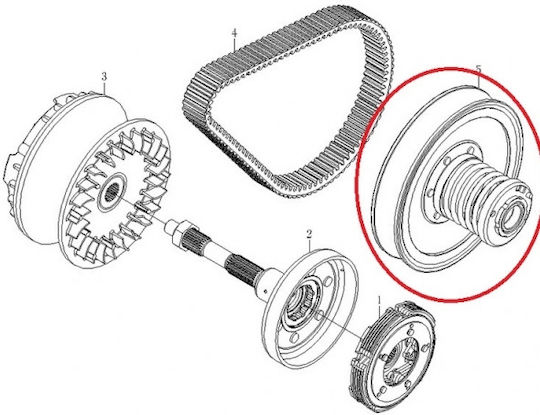 Ремъчна шайба за съединител ATV Cf Moto X5 500cc 0180-052000