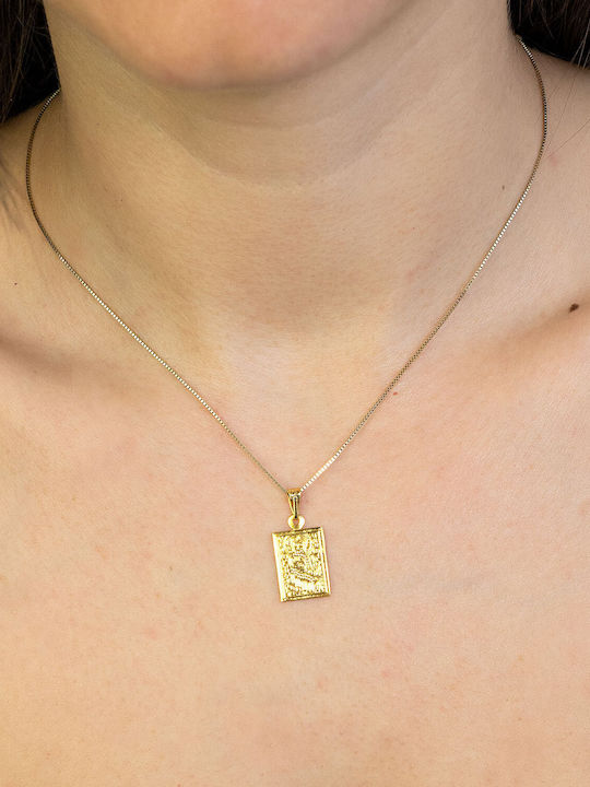 Kiriakos Gofas Pendant Kids Talisman Konstantinato made of Gold 9K KN588