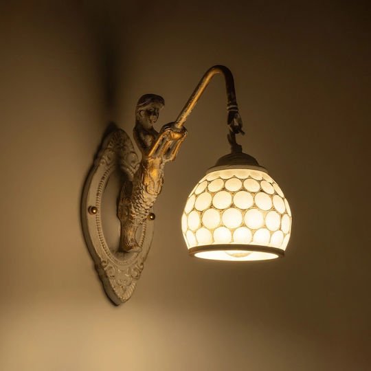 GloboStar Mermaid Leuchte Wand Gold 12x27cm GloboStar Mermaid Leuchte Wand Gold 12x27cm