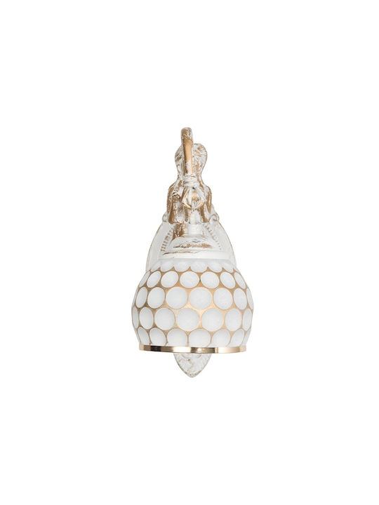 GloboStar Mermaid Industrial Wall Lamp with E27 Bulb Base Gold 12x27cm