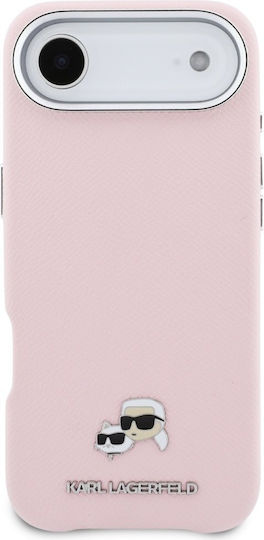Karl Lagerfeld Rückdeckel Kunststoff / Silikon / Leder Rosa (iPhone Air)