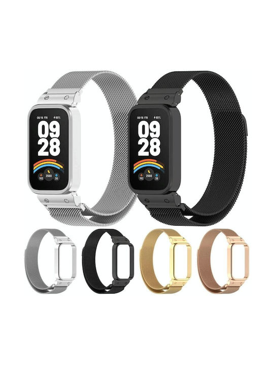 Xiaomi Smart Band 8 Active Xdfind Λουράκι Ανοξείδωτο Ατσάλι Silver