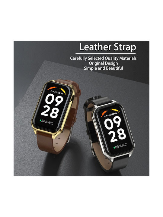 Xiaomi Smart Band 8 Active Mijobs Λουράκι Συνθετικό Δέρμα Dark Grey