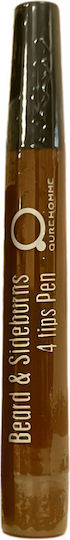 Men Grooming Beard Sideburns 4 Tips Pen Brown By Qurehomme Καστανό Πενάκι Κάλυψης Γεμίσματος Γενειάδας Φαβορίτας