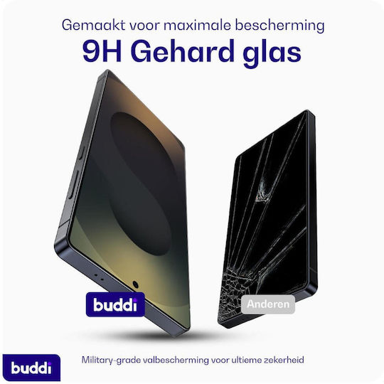 Tempered Glass Compatible With Samsung Galaxy S25 Ultra Buddi Easy Fit Scratch Resistant Screen Protection Glass 2 Pieces Clear