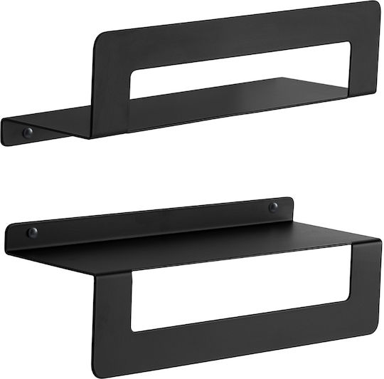 Gedy An der Wand montiert Badezimmerregal Metallisch Schwarz