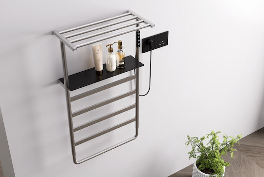 Piccadilly Electric Towel Rail 87x47.5cm Silver