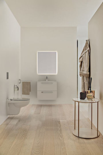 Ideal Standard Iom Square Double Wall-Mounted Bathroom Rail Inox Silver