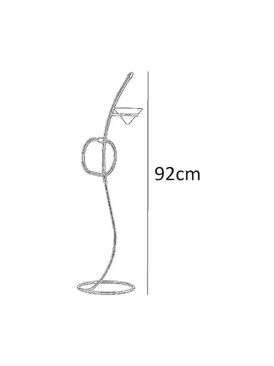 Bronze Art Floor Standing Bathroom Freestanding Towel Rack Silver