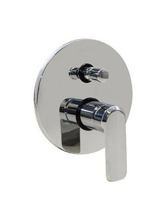 Piccadilly Built-in Faucet Mixer for Shower 2 Exits Silver