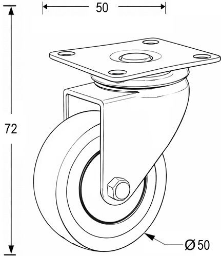 Finetto Furniture Wheel made of Metal Gray