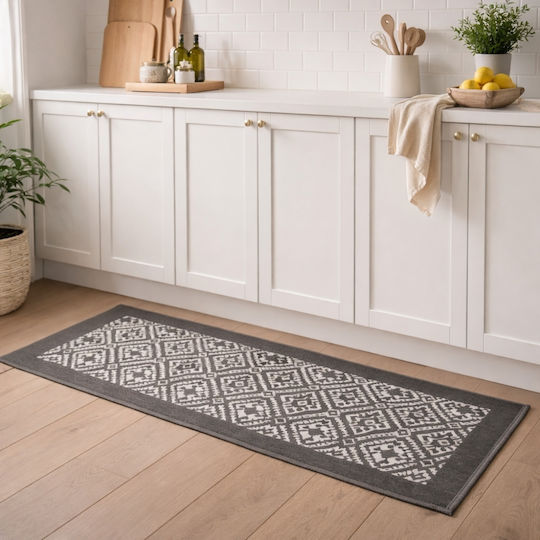 My Home Luxury Rectangular Kitchen Mat 50x80cm BZTH-0480 Gray