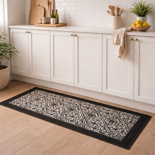 My Home Luxury Rectangular Kitchen Mat 50x80cm BZTH-0980 Black
