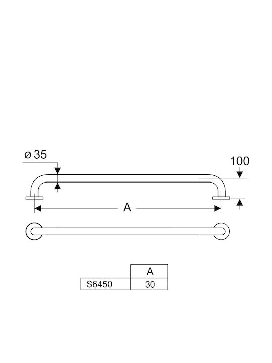 Ideal Standard Mâner de Baie 30cm Albă