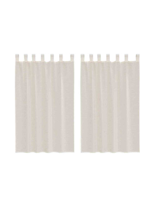 vidaXL Pink Curtains Set with Tab Top 140x245cm