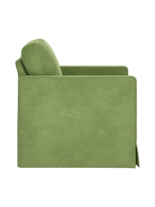Polițronă Velur Verde Deschis 78x78x80cm