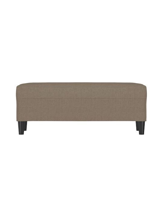 Fabric Upholstered Bench Stool with Light Yellow Colour 70x35x41cm