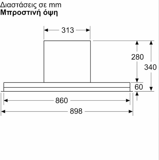 Bosch Mecanism de Absorbție 90cm Negru
