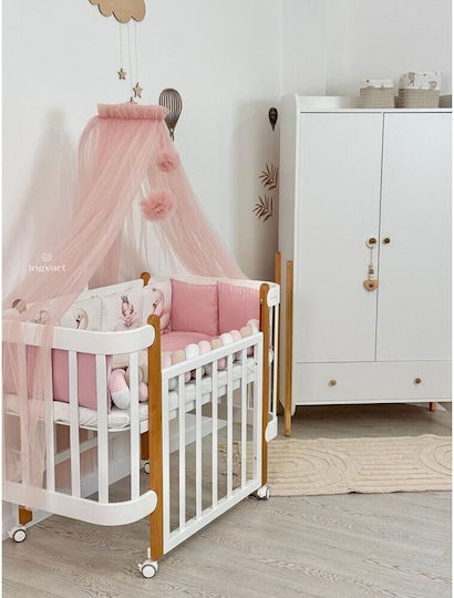 IngVart Baby Bedding Set for Crib White 7 Pieces SETKIKNOS-60