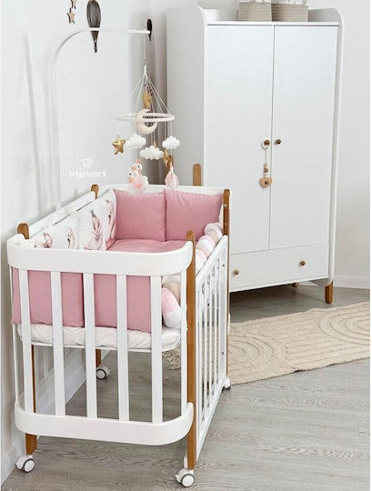 IngVart Baby Bedding Set for Crib White 7 Pieces SETKIKNOS-60