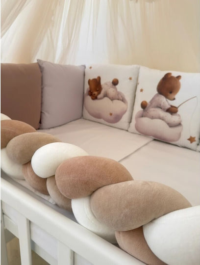 IngVart Baby Bedding Set For Crib White 7 Pieces SETARKPITZ-60