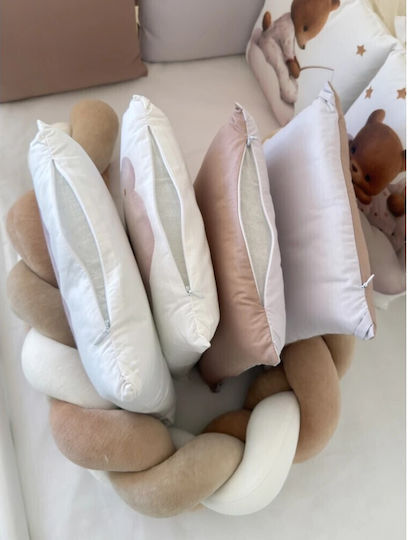 IngVart Baby Bedding Set For Crib White 7 Pieces SETARKPITZ-60