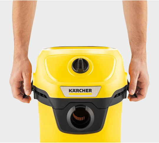 Karcher WD 3 Wet Dry Vacuum 1000W with Plastic Container 17lt Yellow