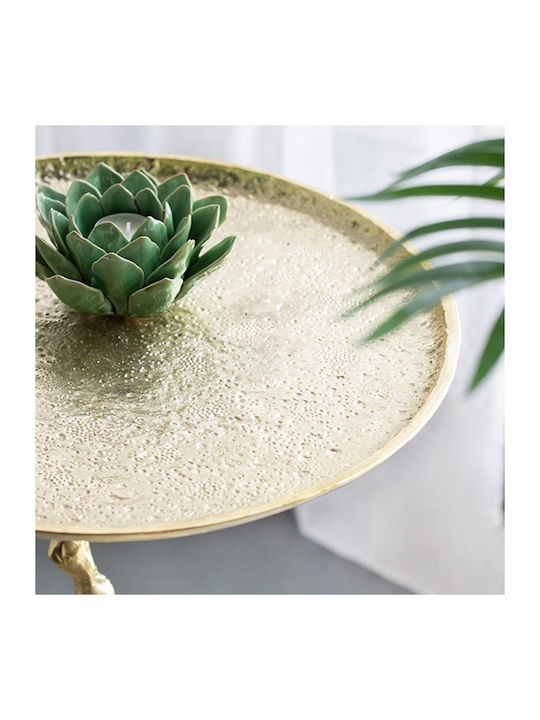 Round Side Coffee Table Branch Metal Gold Silver W43xL43xH70cm