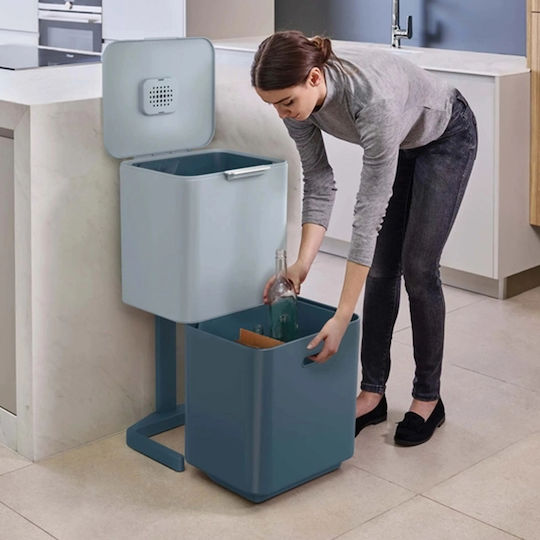 Joseph Joseph Coș de Reciclare Plastic Albastru 63lt 1buc
