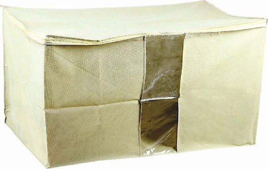 Sidirela Fabric Storage Case for Blanket/Duvet / Clothes in Beige Color 90x50x50cm 1pcs
