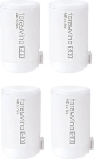 Toray Water Filter Replacement for Faucet made of Activated Carbon Torayvino 0.1 μm 4pcs