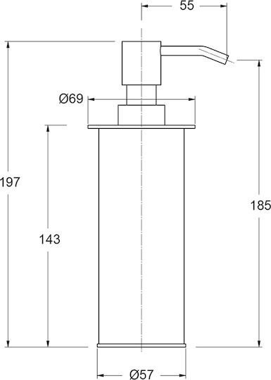 Piccadilly Dispenser Μεταλλικό Ροζ