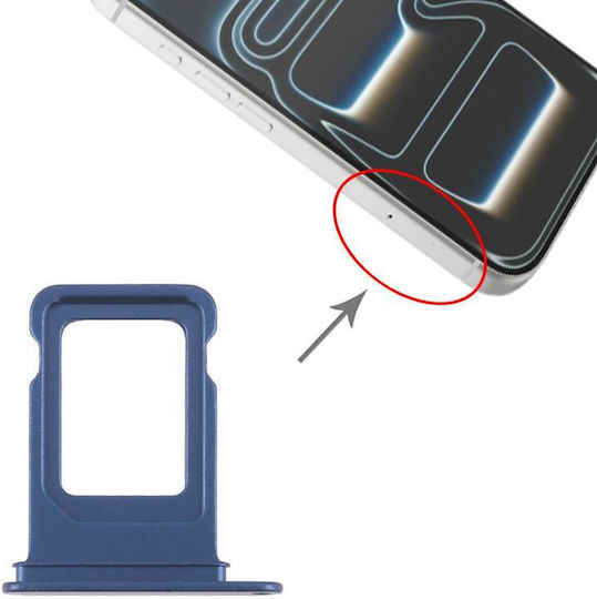 Oem Υποδοχή Κάρτας Sim Iphone 17 Pro 17 Pro Max Blue