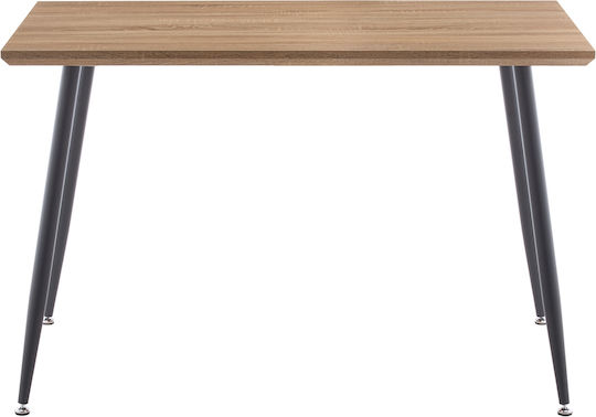 Τραπεζαρίας Sonoma/μαύρο 120x70x75εκ.