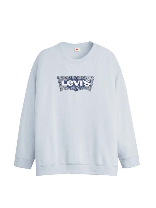 Graphic Standard Long Women's Sweatshirt Blue